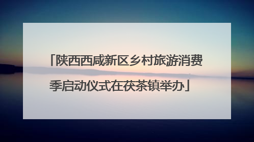陕西西咸新区乡村旅游消费季启动仪式在茯茶镇举办